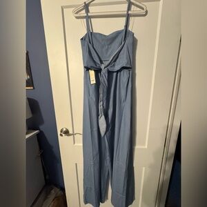Monique Tieback Chambray Jumpsuit